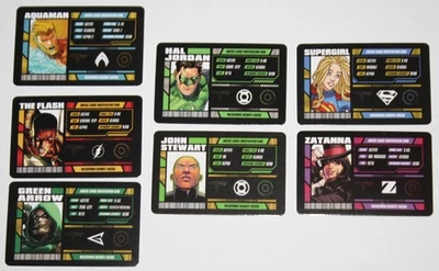 Juego de doce tarjetas de identificación de membresía de la Liga de la Justicia de DC 2024-25 - Supes Bats GL etc. Foto 1 de 3