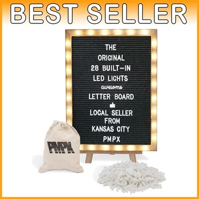 Rustic Letter Board with Stand - 690 Letters & Cursive Words - Image 1 of 4