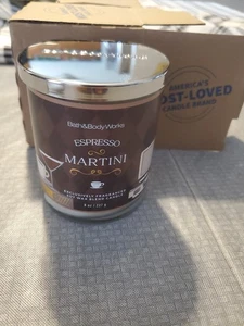 Neu Bath and Body Works Espresso Martini Eindocht Sojawachsmischung Kerze Neu im Karton - Bild 1 von 6