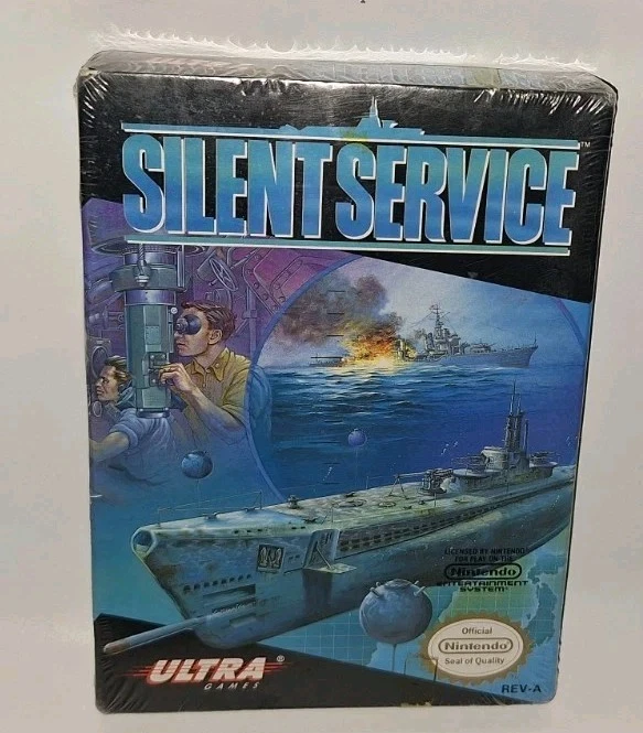 Silent Service Nintendo NES 1989 Ultra Software Corporation NEW W/BOX WEAR NIB  - Image 1 of 4