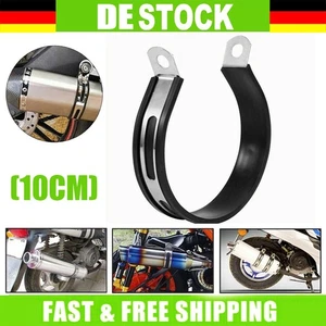 Universal Metall Motorrad Auspuffschelle Auspuffrohr-Schalldämpferhalter 100mm.. - Bild 1 von 11