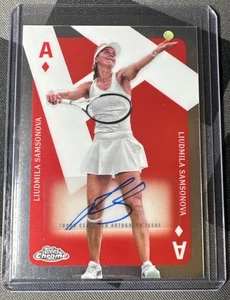 2024 Topps Chrome Tennis Liudmila Samsonova auto autograph ACES - Picture 1 of 3