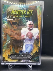 2025 Wild Card Warren Moon  National Exclusive 1/1 Monster Hit 4x6 MHONESc4-WM🔥 - Picture 1 of 5