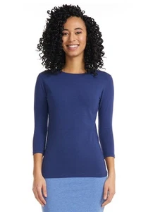 3/4 Sleeve Cotton Crewneck Snug Fit Layering Shirt - CLEARANCE - Picture 1 of 17