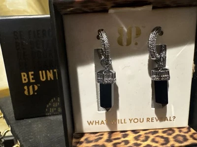 Bomb Party Untamed Midnight Shadow Dancer Black Onyx Hematite Plating Earrings - Image 1 of 2