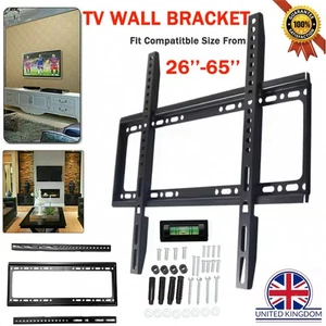 Universal TV WALL BRACKET MOUNT LCD LED Plasma 26 30 32 40 42 50 55 65 INCH - Picture 1 of 9