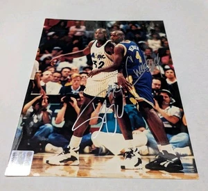 1994 NBA 10x8 Shaquille O'Neal And  Chris Webber Autograph Auto Check!! - Picture 1 of 6