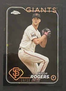 2024 Topps Chrome Sapphire Black Taylor Rogers San Francisco Giants 10/10 #176 - Picture 1 of 1