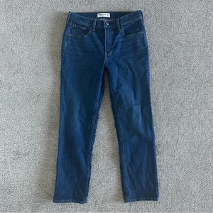 Abercrombie 90s Straight Jeans 27 Short Mid Rise Dark Wash - Bild 1 von 7