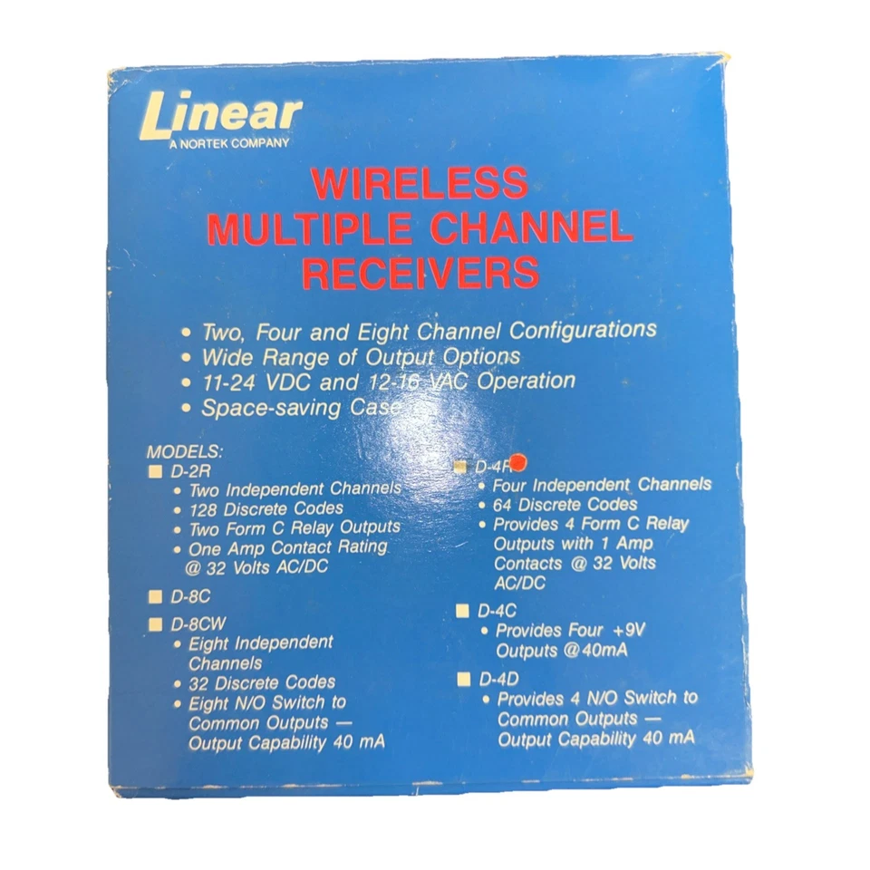 Linear D-4R 4 Channel Receiver DNR00023A - Image 1 of 1