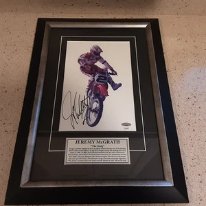 Jeremy McGrath Framed Signed Photo Motorcross Supercross #3/165 Edition - Picture 1 of 8