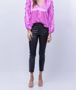 L’Agence Margot Coated Jeans Damen Skinny High Rise Ankle Baumwolle Modal Schwarz 25 - Bild 1 von 14