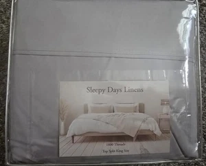 1200 Thread Count Luxury Hotel Style King Bed Sheet Set Extra Pillow Cases Gray - Picture 1 of 5
