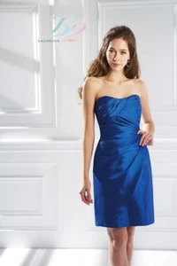 Jasmine B2 Bridesmaid Dress Starry Sapphire Blue Sz 16 Spaghetti Strap Satin - Picture 1 of 14