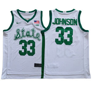 Magic Johnson #33 Michigan State Spartans Basketball Men Jersey - S to 5XL