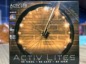Activ Life Bike Lichter für Räder nur 1 Reifen (Gold) Spaß cool, sicher & gesehen - Bild 1 von 6