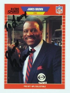 James Brown CBS Announcer Signed 1989 NFL Pro Set Trading Card #13 ProSet - Bild 1 von 2