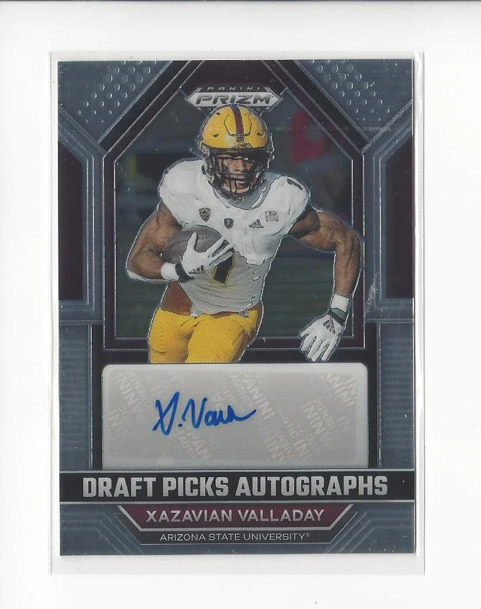 2023 Prizm Draft Picks Xazavian Valladay Rookie AUTOGRAPH Arizona State Jets  - Image 1 of 1