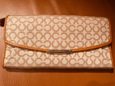 Coach Slim Signature Fabric Envelope Wallet Size: 8" x 4" x 1" - Image 1 of 4