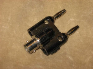 Pomona 1269 Dual Banana Plug to BNC Female, Black - Picture 1 of 2