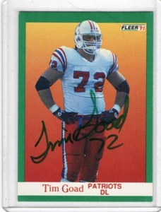 1991 Fleer #138 Tim Goad Autograph - Picture 1 of 2