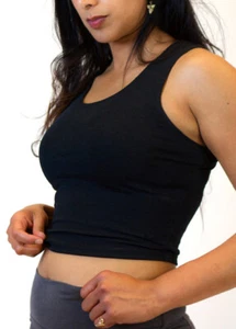 Women's Hemp and Cotton Yoga Crop Top Tank|Eco-friendly Hemp Clothing by Asatre - Picture 1 of 35