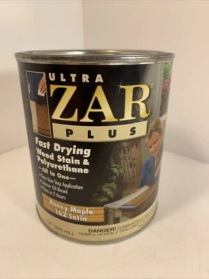 ULTRA ZAR PLUS 162 Miel Arce Satinado Mancha y Poliuretano Todo en Uno 1 Cuarto Foto 1 de 4
