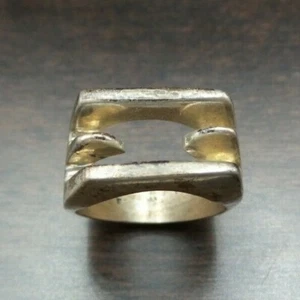 Anillo de Diseñador de Plata Esterlina Brutalista Taxco México inusual y Elegante de Colección - Imagen 1 de 9