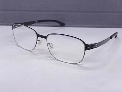 IC! BERLIN ic Berlin Brille Herren Schwarz Eckig Aldo M. metall NP:399€