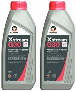 2x Comma - Xstream G30 Antifreeze & Coolant Ready Mixed XSM1L - 1L = 2L - Picture 1 of 2