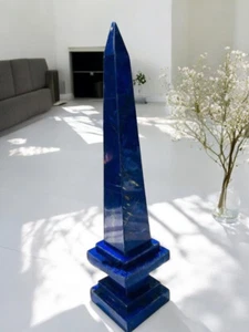 Obelisco de lapislázuli de 12" escultura única para decoración moderna del hogar y el hotel - Imagen 1 de 6