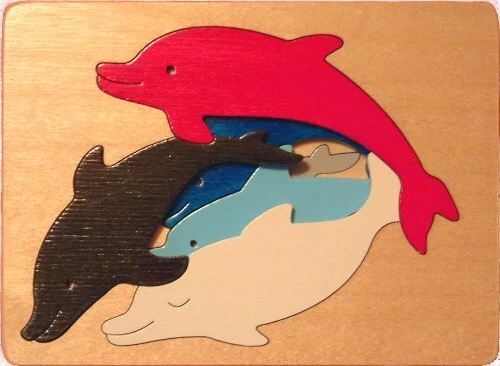 George Luck triple puzzle dolphin - Image 1 of 1