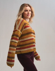Sirdar Loveful New Terrain crochet sweater pattern for Recycled Yarn/wool 10765 - Picture 1 of 4