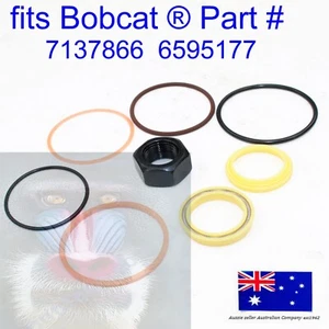 fits Bobcat Hydraulic Boom Cylinder Ram Seal Repair Kit 7137866 6595177 E10 E10E - Picture 1 of 10