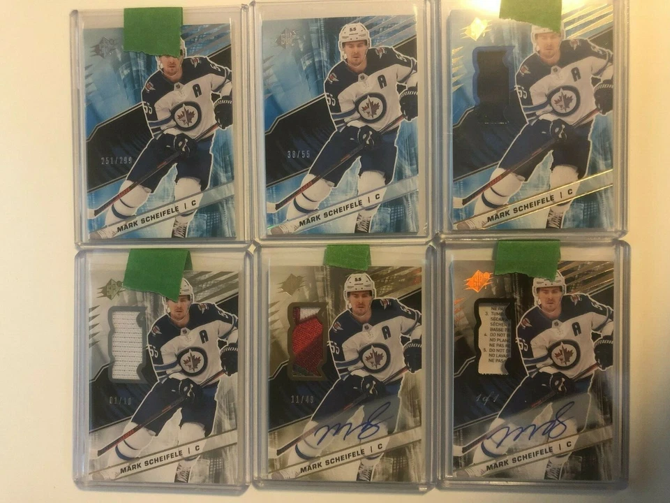18-19 Upper Deck SPx #18 MARK SCHEIFELE LOT (6) Spectrum Black Tag Auto 1/1 ++ - Image 1 of 1