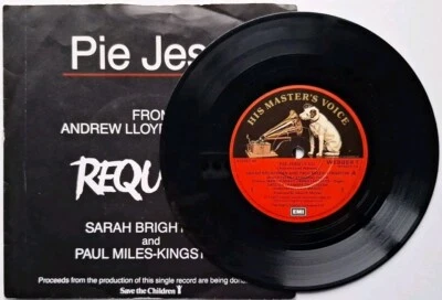 Sarah Brightman"Pie Jesu/ Requiem HMV Records UK 7"Single 45rpm  - Image 1 of 4