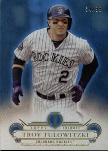2014 Topps Tribute Blue #6 Troy Tulowitzki SER #/99 Colorado Rockies BX T2C - Bild 1 von 2