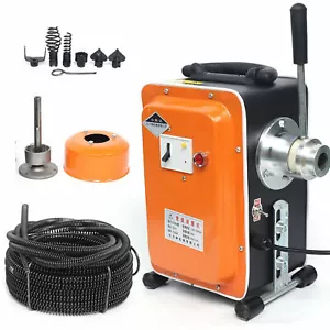 Electric Drain Cleaner Sewer Snake Pipe Cleaning Sewer Pipe Dredger Machine 750W - Picture 1 of 18