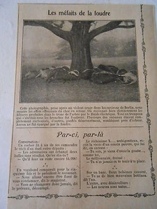 Die Missetaten des Blitzes Heftiges Gewitter in Berlin Herde Bild Print 1909 - Bild 1 von 1