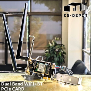 Dualband PCIe Desktop Wifi Card RTL8821CE WiFi 5 + Bluetooth 4.2 - Windows 10 - Picture 1 of 2