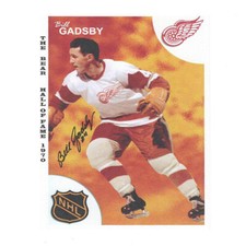 BILL GADSBY Signed Detroit Red Wings Hall of Fame 1970 Card (#4)