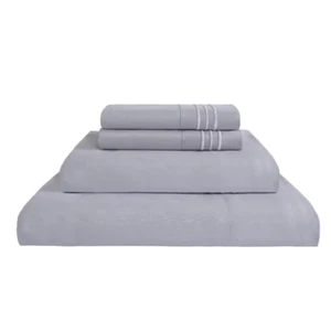 4 Piece Gray Microfiber Queen Bed Sheet Set - Picture 1 of 4