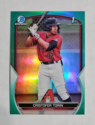 Cristofer Torin 2023 1st Bowman Chrome #BCP-204 AQUA REFRACTOR 016/125 RC z46 - Image 1 of 2