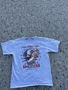 Universal Studios Popeye I Yam What I Yam 100% American Shirt Size Large M - Picture 1 of 7