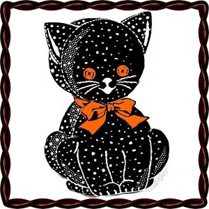18" Black Cat Pillow Sewing Pattern Nice Halloween Kitty and For Cat Lovers - Picture 1 of 4