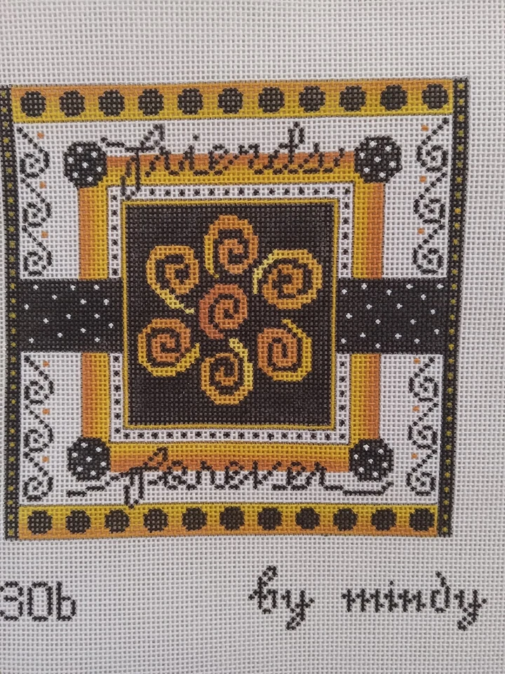  "Friends Forever" HP Needlepoint Canvas By Mindy  - Image 1 of 1