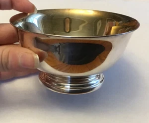 VINTAGE GORHAM SILVER PLATED PAUL REVERE BOWL YC795 Dual-tone Gold Silver - Picture 1 of 6