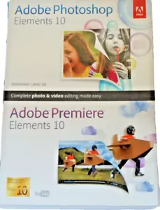 Adobe Photoshop Elements 10 and Adobe Premiere Elements 10 (PC/MAC) DVD-ROM - Picture 1 of 9