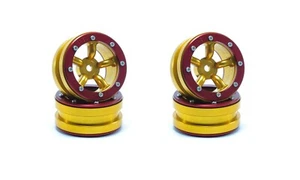  Beadlock Wheels PT-Safari Gold/Red 1.9 (4 pcs) - Picture 1 of 5