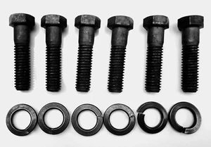 Ford C4 Transmission Bell Housing Bolts W/Washers Black Phosphate - Bild 1 von 1